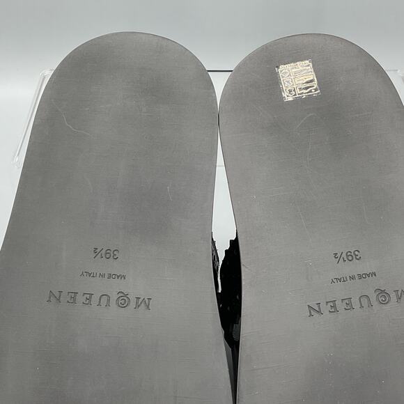 NEW Alexander McQueen Women’s Sunny Slide Sandals Black Size 9.5 - Picture 10 of 11